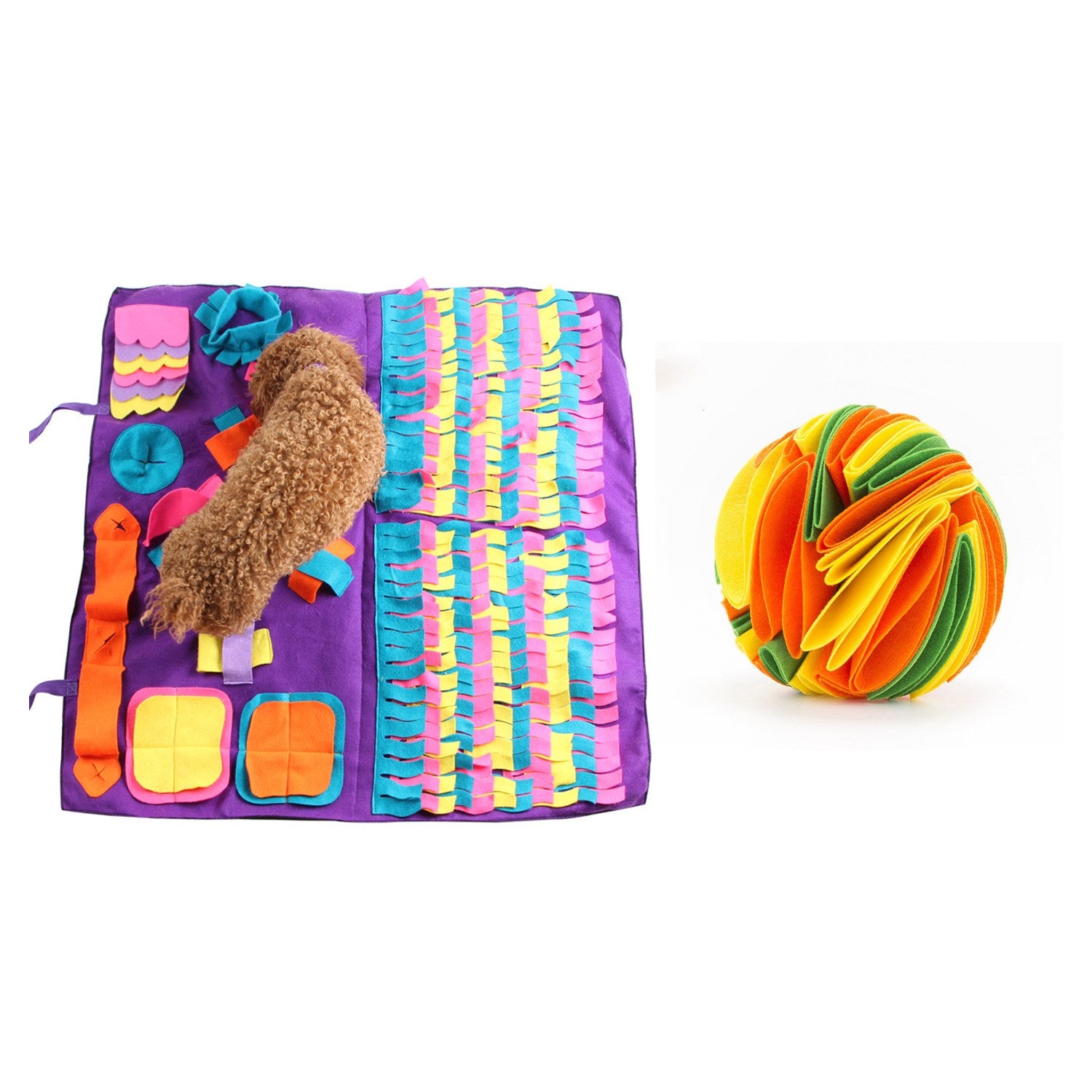 Snuffle Mat + Puzzle Ball Bundle | Busy Paw Lab